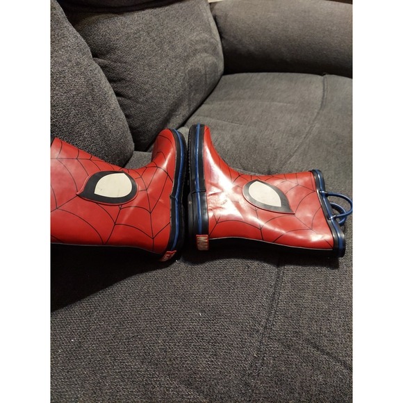 MARVEL SPIDERMAN Toddler Boy's Multi-Size RAIN BOOTS Waterproof - Size 2-3 - Picture 4 of 8